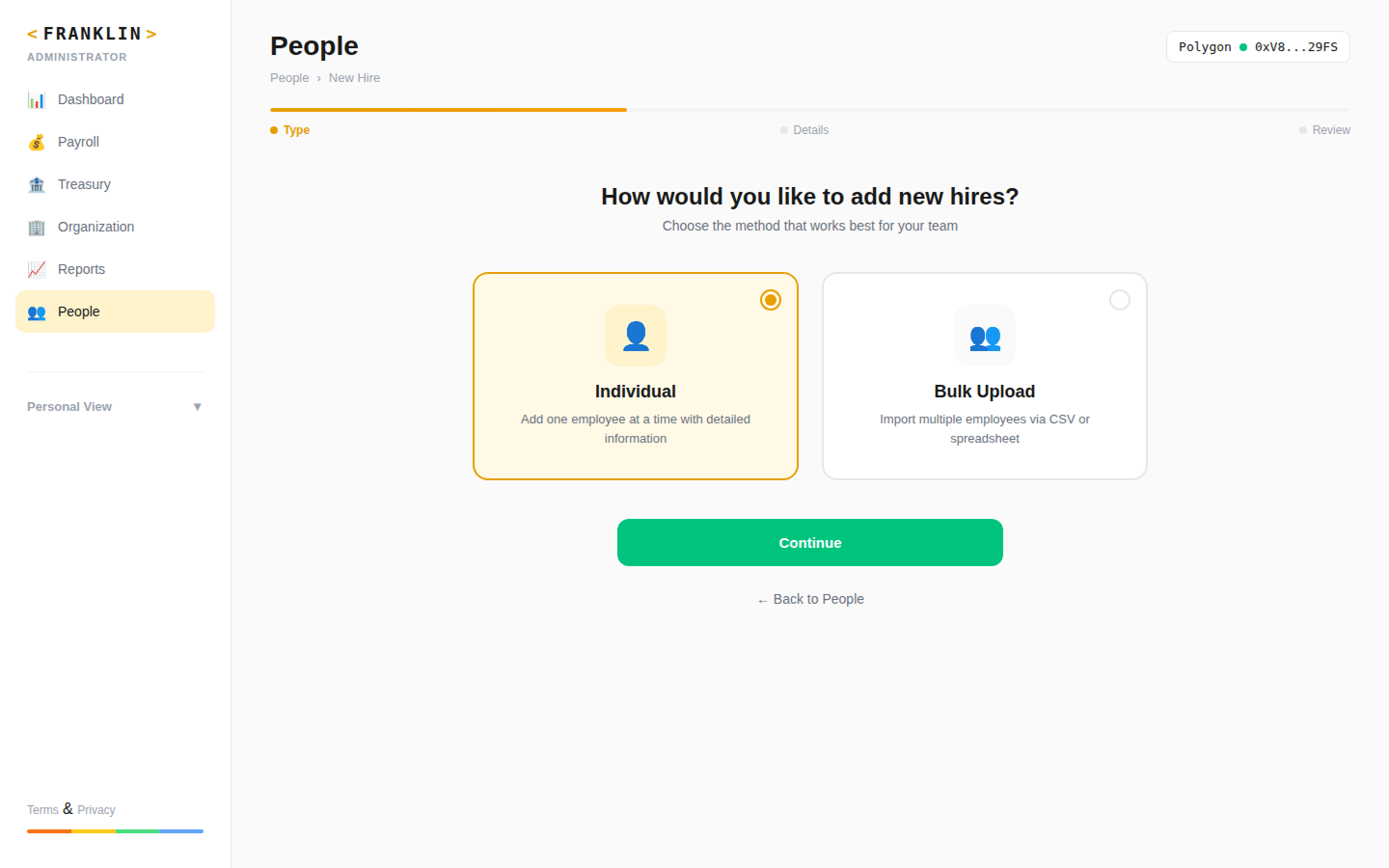 Franklin Payroll - New Hire